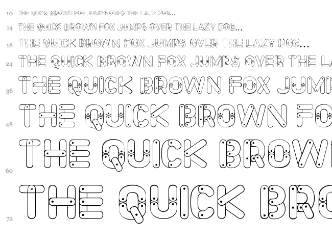 Meccano Font font waterfall